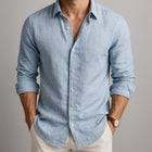 Men's Casual Linen Long Sleeve Summer Shirt