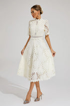 Elegant Lace Midi Dress for Weddings and Special Occasions
