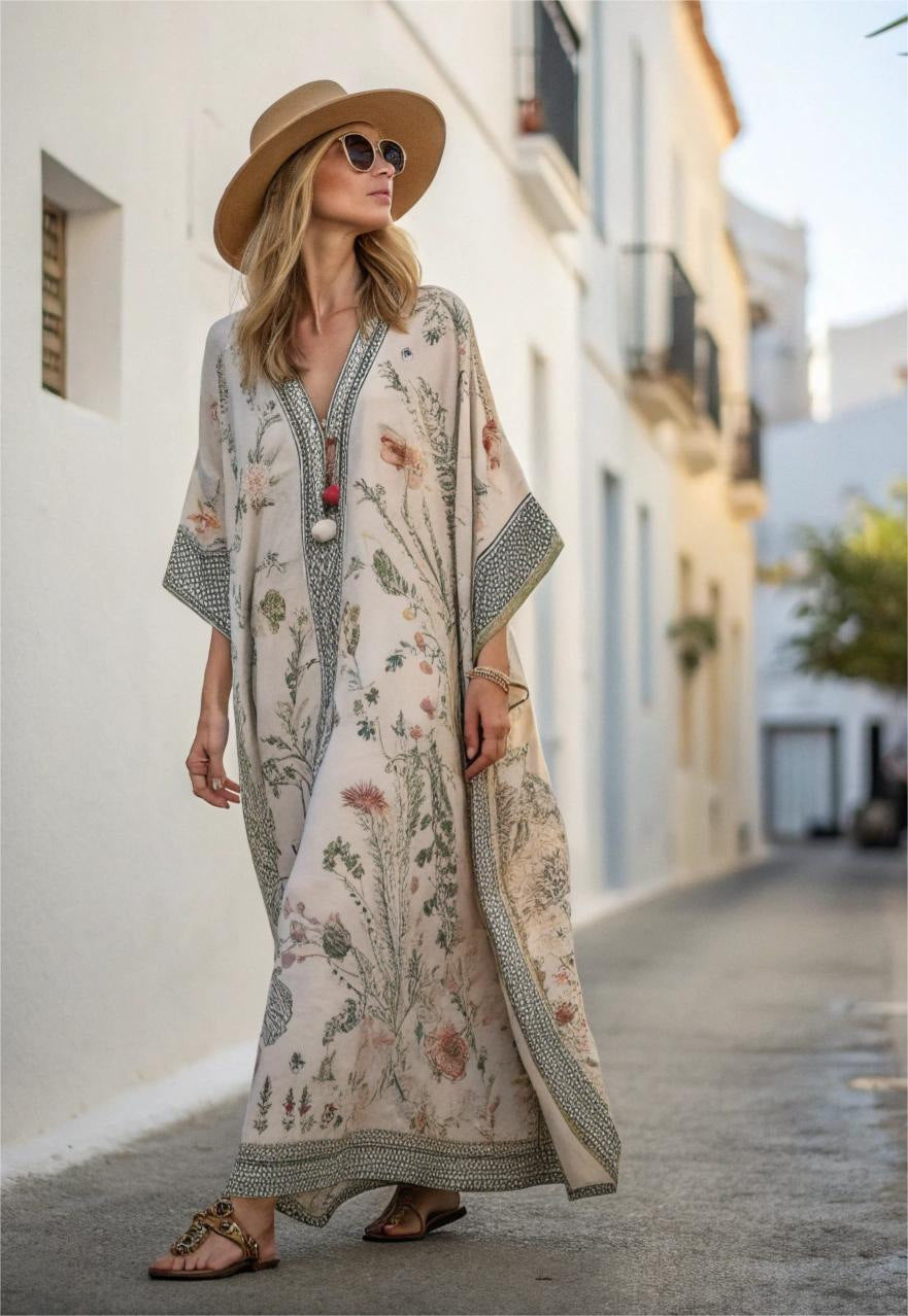 Elowyn | Floral Kaftan Maxi Dress