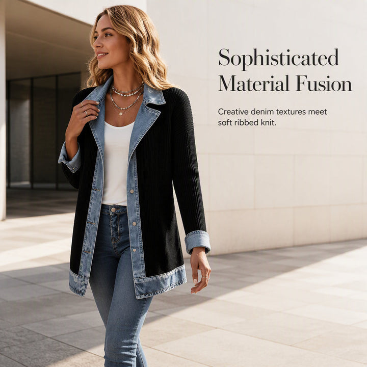 Jacket Women - Ribbed Knit Jacket