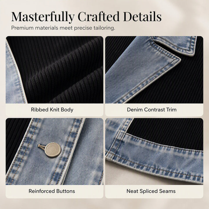 Jacket Women - Ribbed Knit Jacket