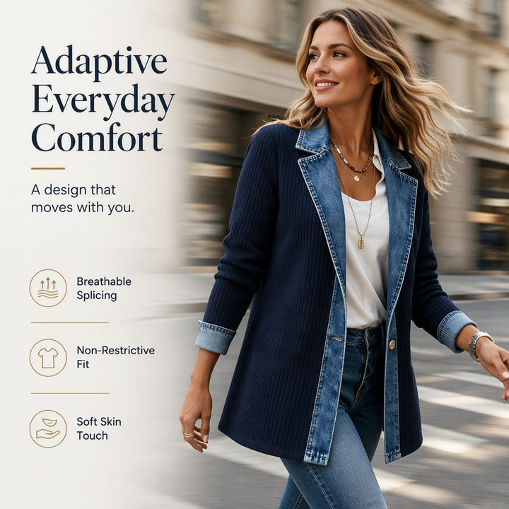 Jacket Women - Ribbed Knit Jacket