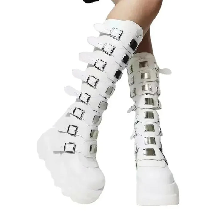 Boots Women - Knee High Platform Boots with Chunky Sole