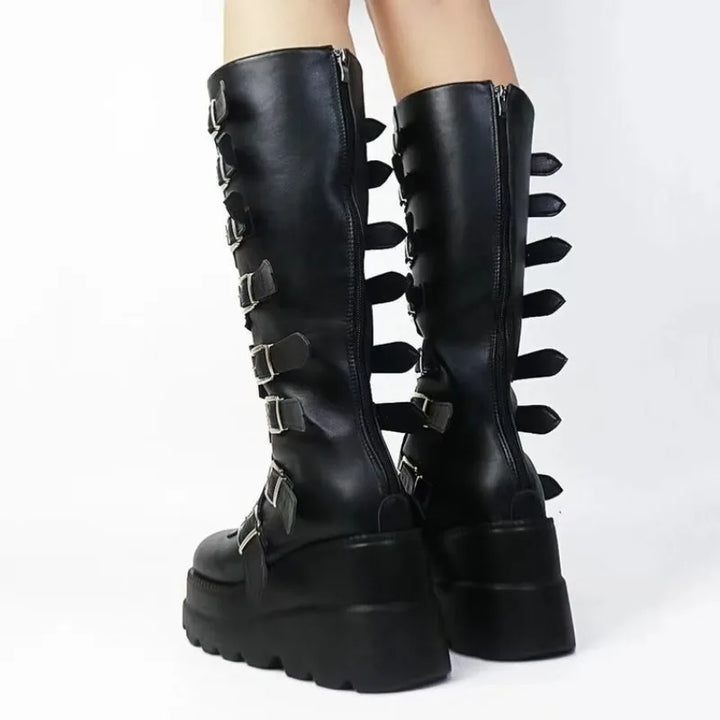 Boots Women - Knee High Platform Boots with Chunky Sole