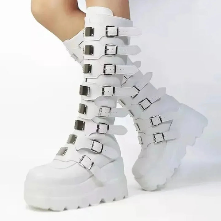 Boots Women - Knee High Platform Boots with Chunky Sole