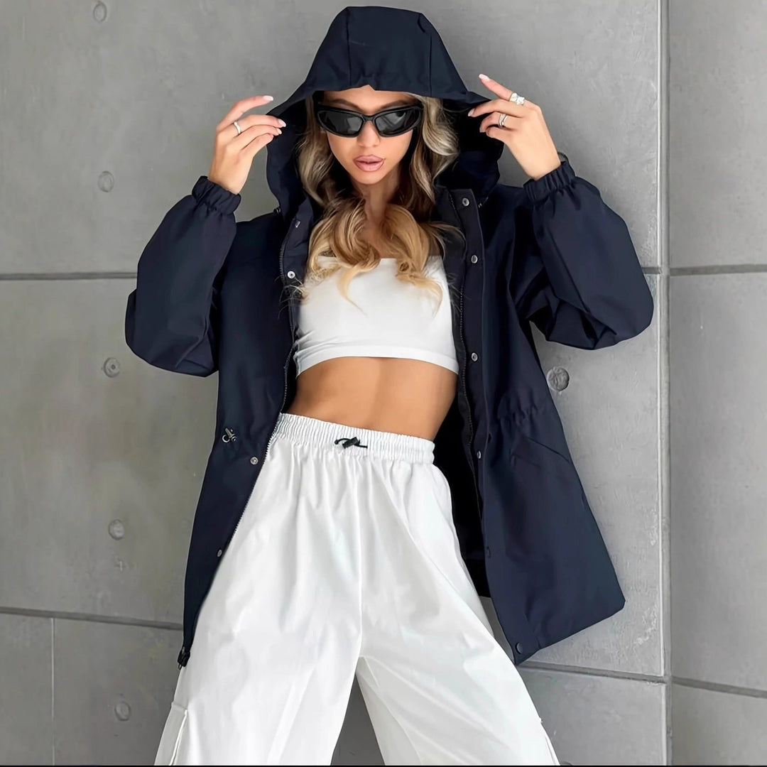 Raincoat Women - Oversized Raincoat with Hood