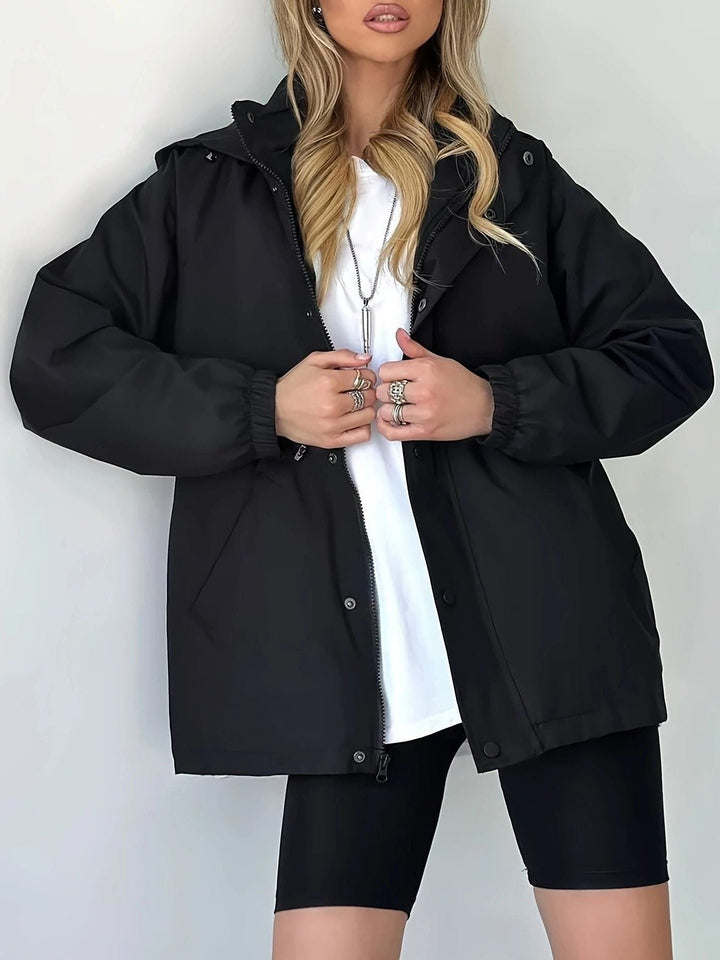 Raincoat Women - Oversized Raincoat with Hood