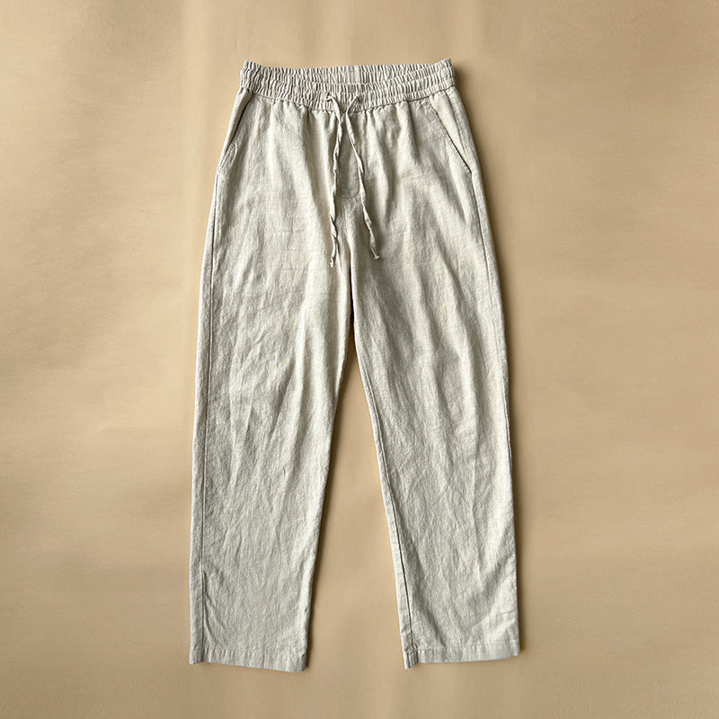 Hugo | Men’s Relaxed Fit Linen Drawstring Trousers