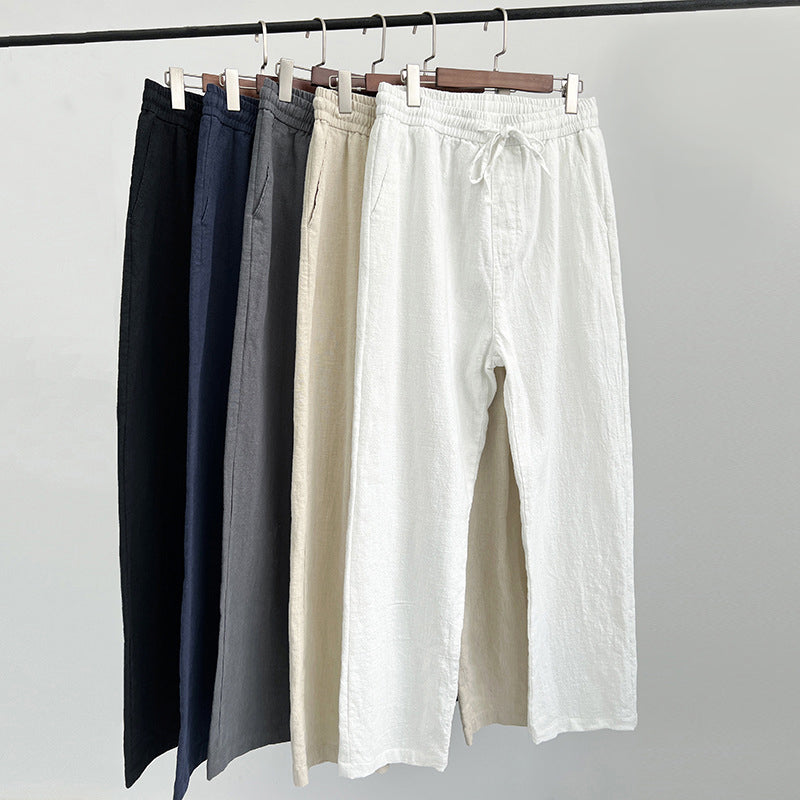 Hugo | Men’s Relaxed Fit Linen Drawstring Trousers
