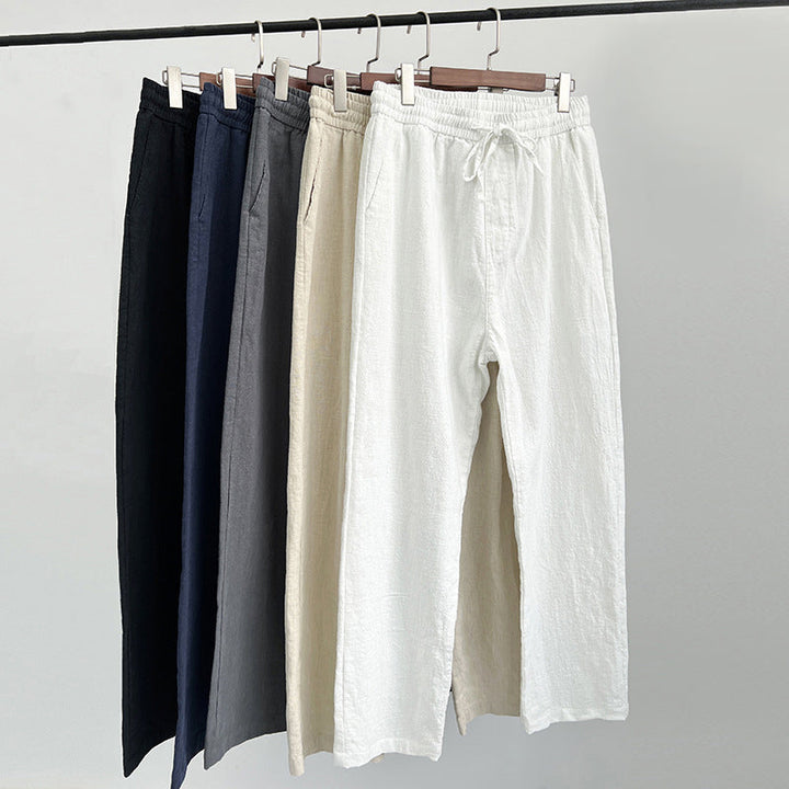 Hugo | Men’s Relaxed Fit Linen Drawstring Trousers