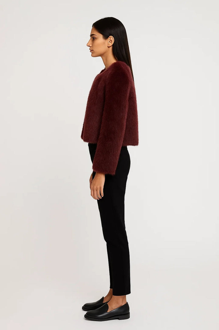 Jacket Women - Cropped Faux Fur Jacket