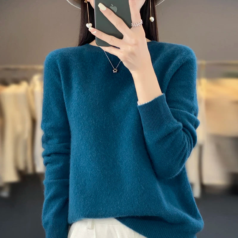 Sweater Women - Cashmere Knit Warm Sweater