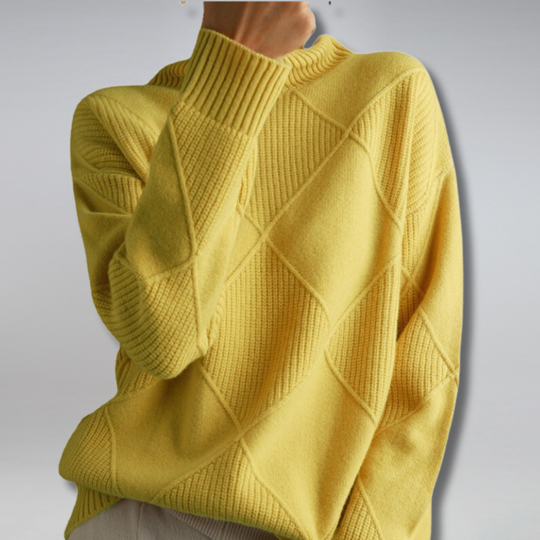 Sweater Women - Cashmere Knit Soft Sweater with Turtleneck