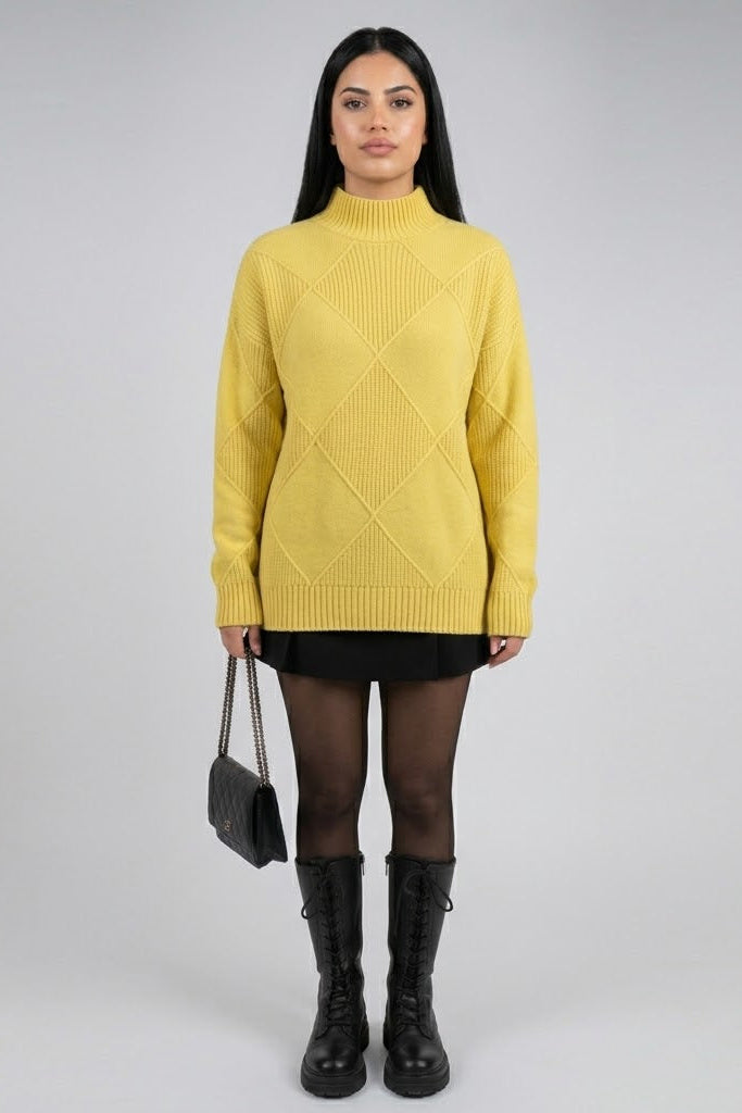 Sweater Women - Cashmere Knit Soft Sweater with Turtleneck