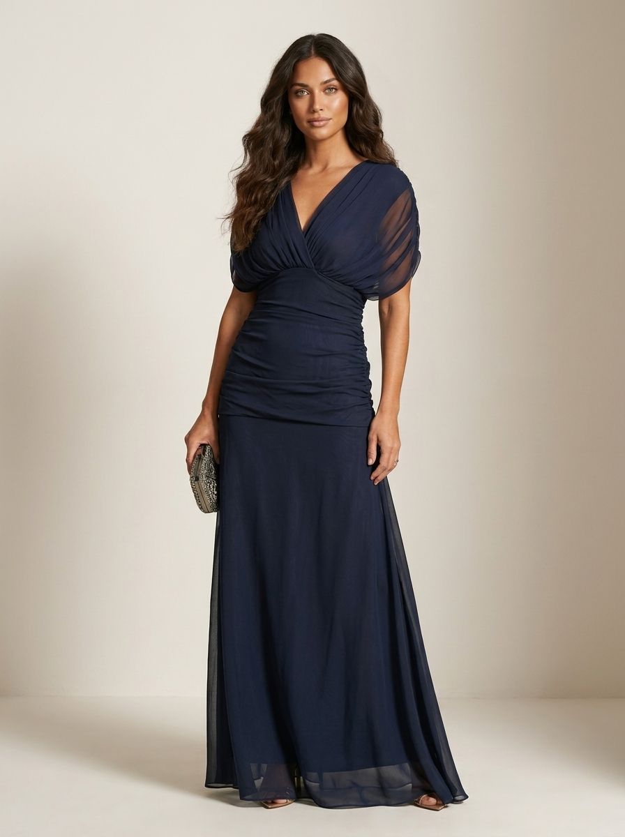 Valentina | Luxe Pleated Maxi Evening Dress