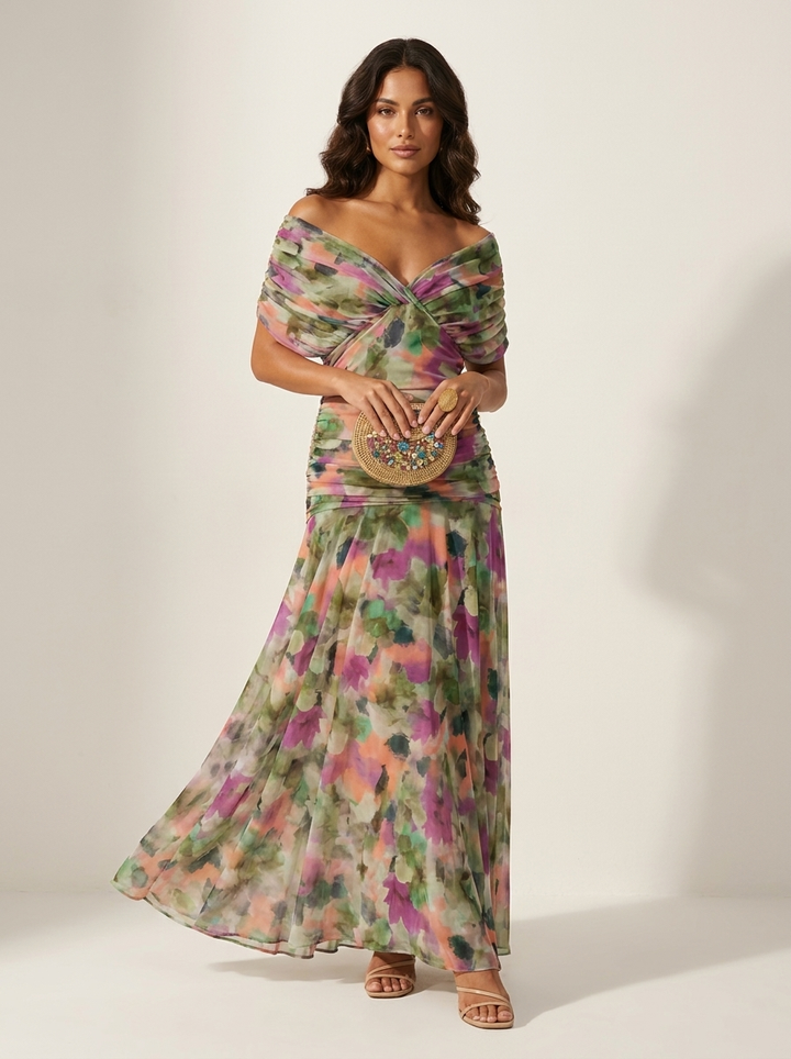 Valentina | Luxe Pleated Maxi Evening Dress