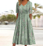 Audrey | Women’s Boho Floral A Line Midi Dress