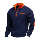 Men's Stand Collar Quarter Zip Sweatshirt Practical Layer