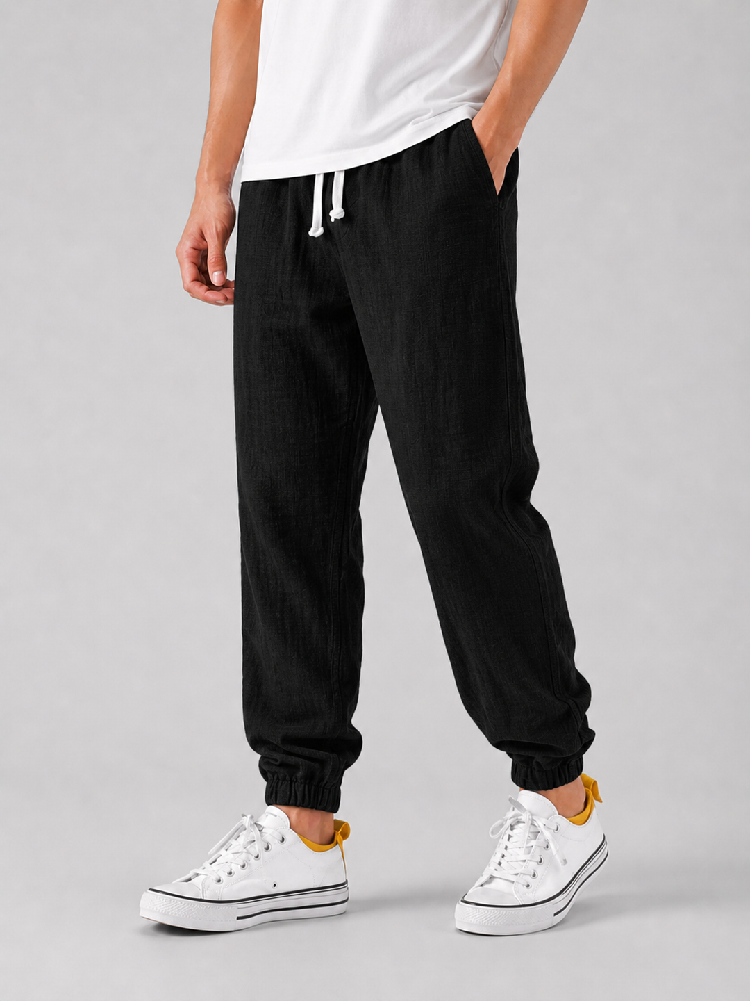 Men’s Relaxed Fit Linen Style Trousers - Summer Comfort Style