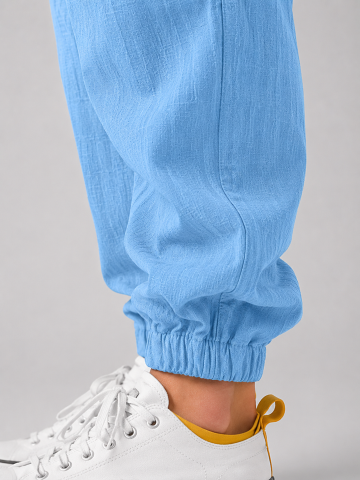 Men’s Relaxed Fit Linen Style Trousers - Summer Comfort Style