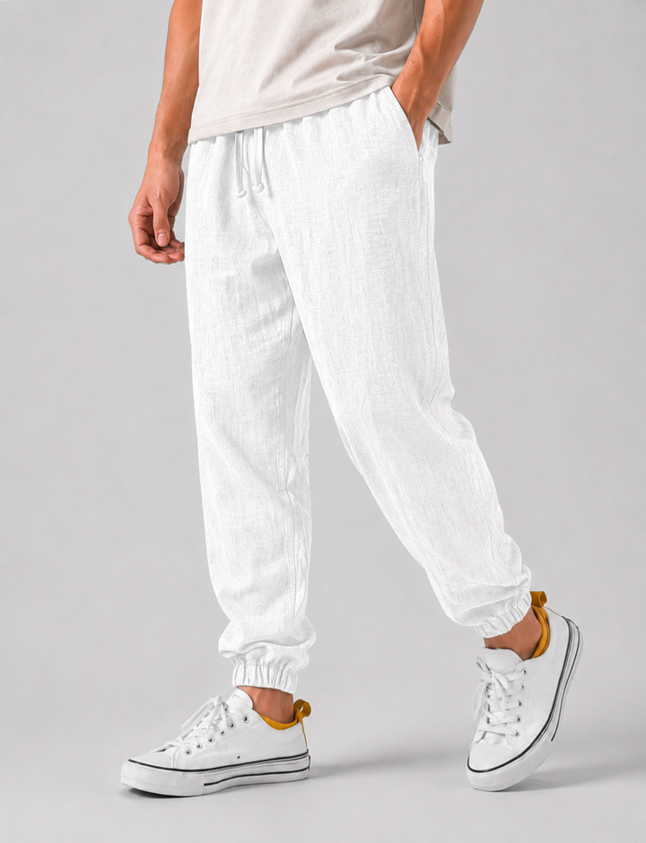 Men’s Relaxed Fit Linen Style Trousers - Summer Comfort Style