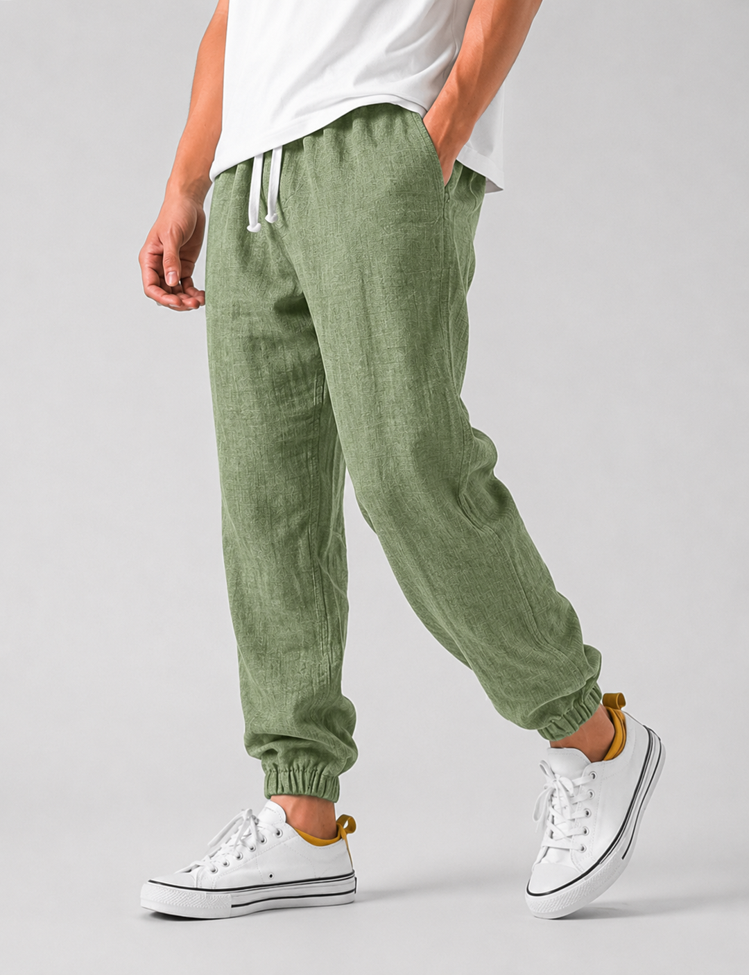Men’s Relaxed Fit Linen Style Trousers - Summer Comfort Style
