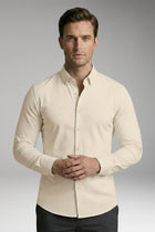 Men's Long Sleeve Polo | Button-Down Slim Fit