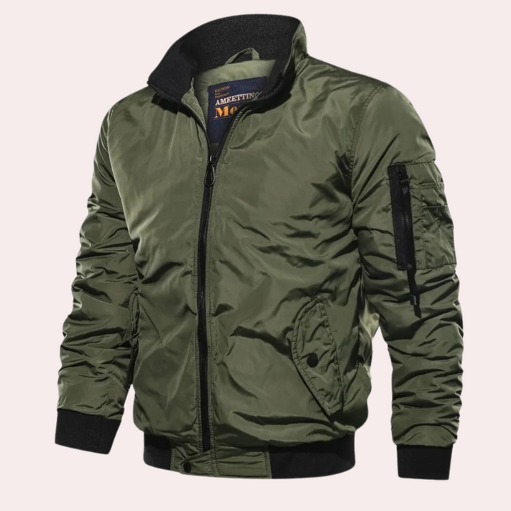 Anthony | Classic Bomber Style Jacket With Zipper For Men
