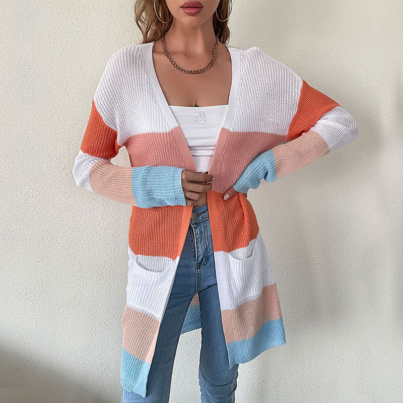 Long Sleeve Cardigan for Women with Pockets