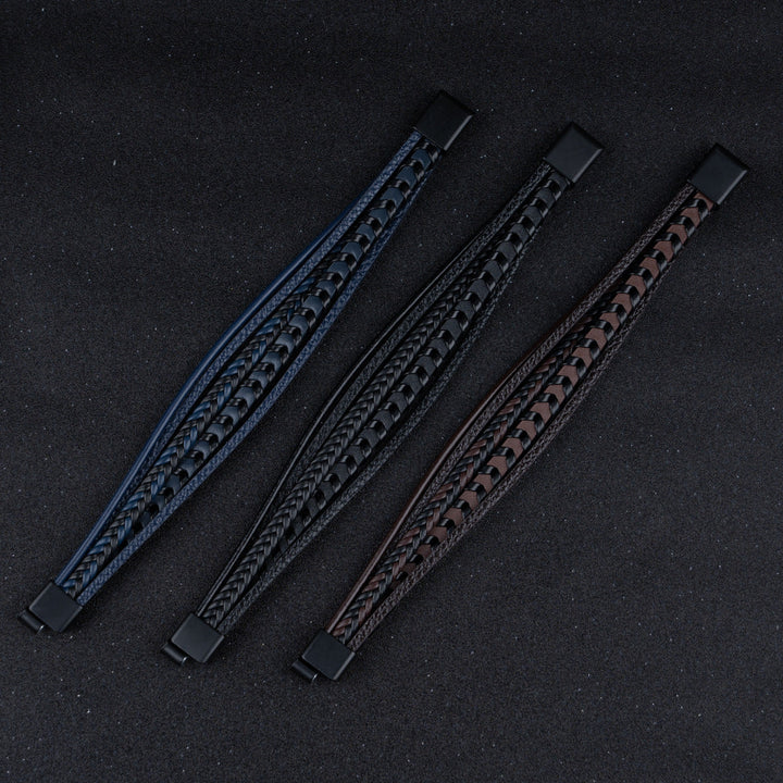Felix | Braided Leather Viking Bracelet