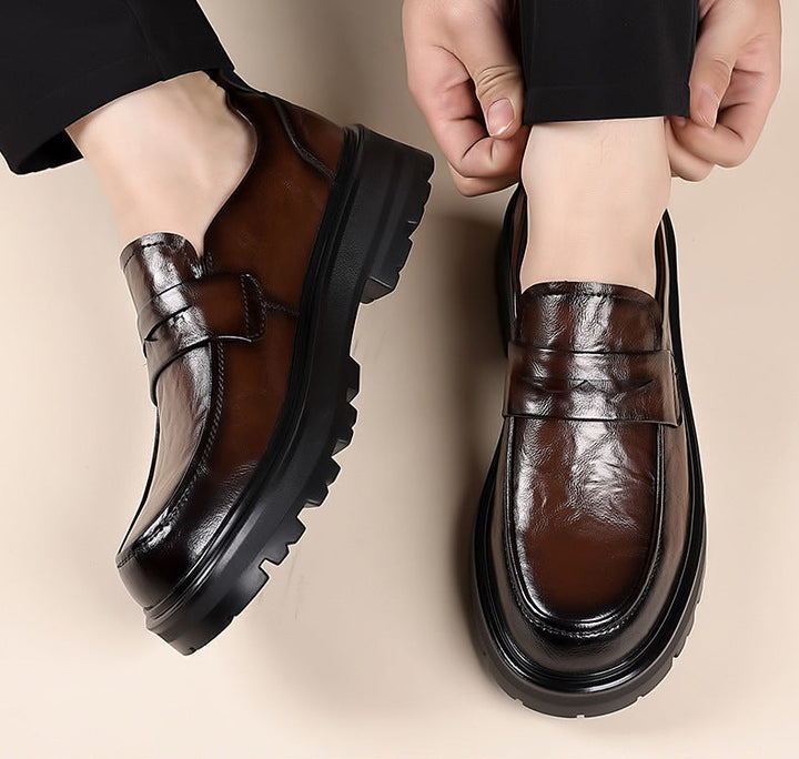 Noah | Men’s Chunky Sole Leather Penny Loafers