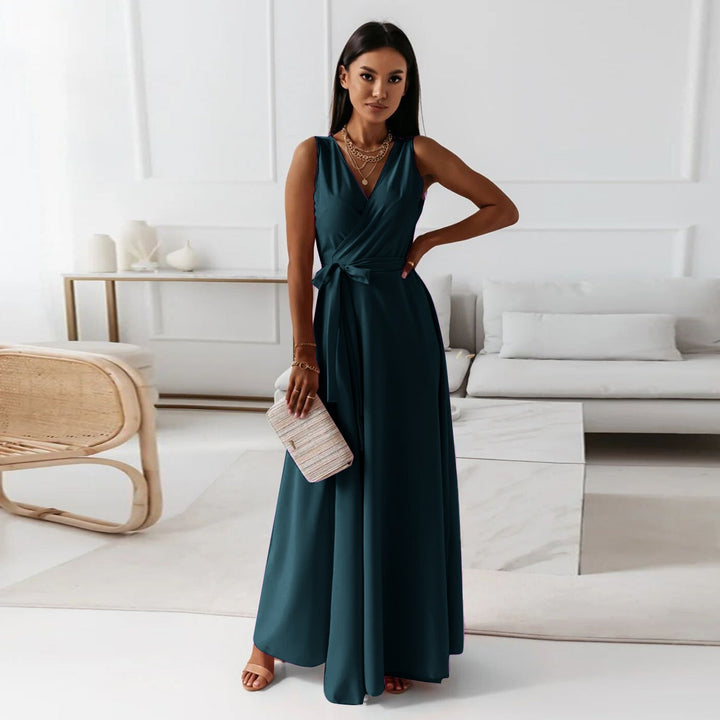 Women Wedding Guest Elegant Wrap Maxi Dress