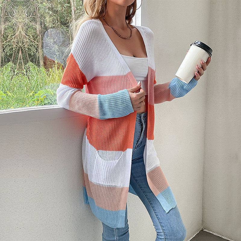 Long Sleeve Cardigan for Women with Pockets