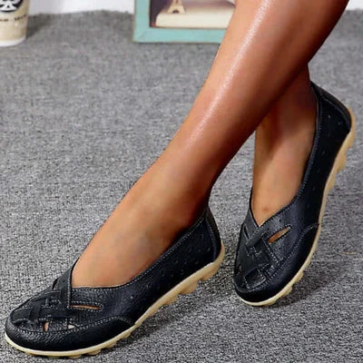 Penelope | Breathable Leather Orthopaedic Loafers with Gel Sole