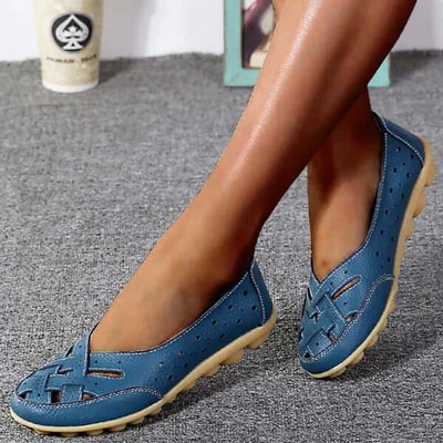 Penelope | Breathable Leather Orthopaedic Loafers with Gel Sole