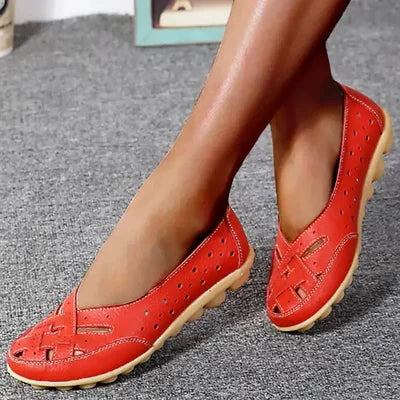 Penelope | Breathable Leather Orthopaedic Loafers with Gel Sole