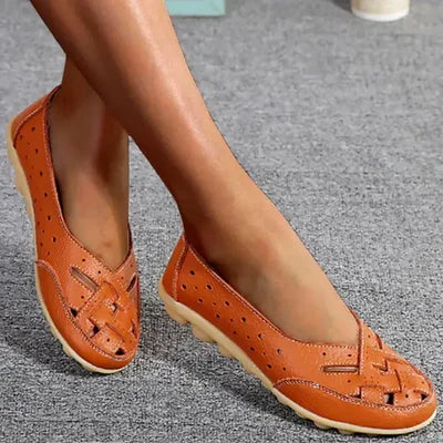 Penelope | Breathable Leather Orthopaedic Loafers with Gel Sole