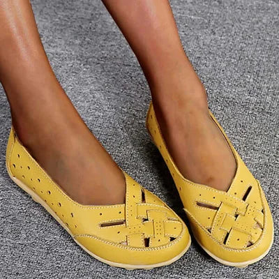 Penelope | Breathable Leather Orthopaedic Loafers with Gel Sole