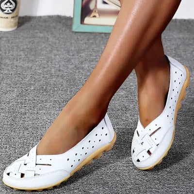 Penelope | Breathable Leather Orthopaedic Loafers with Gel Sole
