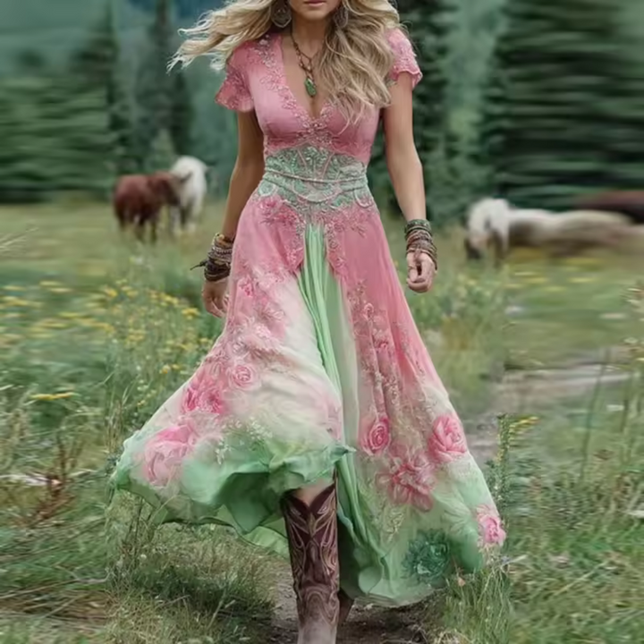 NORAYA - Stylish, vintage-inspired Boho Dress