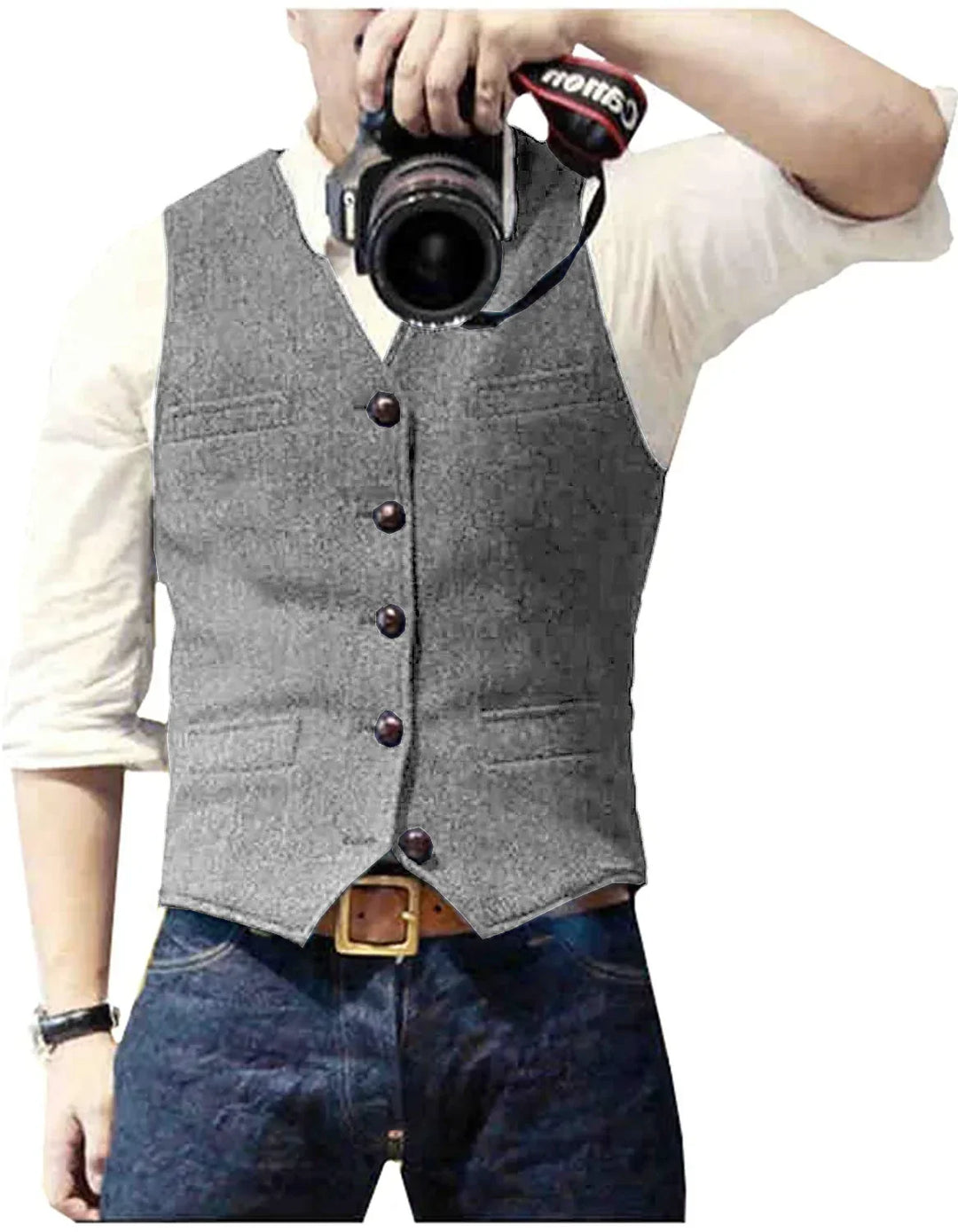 Arthur | Classic Herringbone Tweed Waistcoat