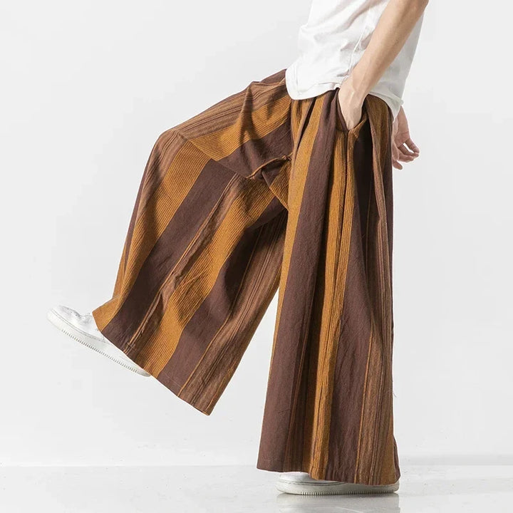 Ripple Cotton-Linen Pants