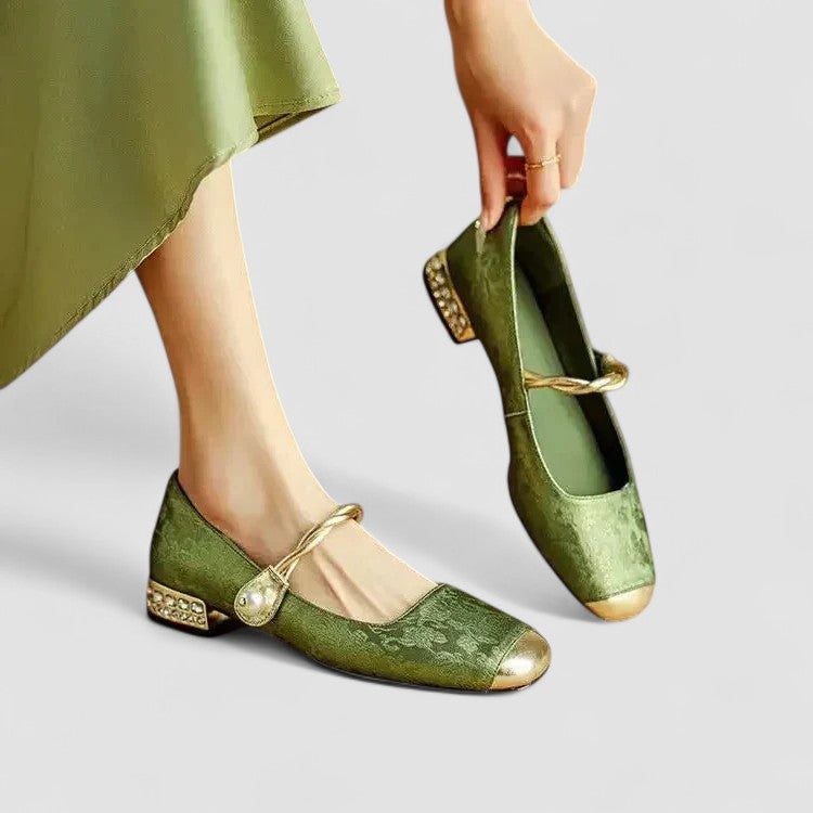 Scarlet | Chrystahh Orthopedic Mary Jane Shoe with Low Block Heel