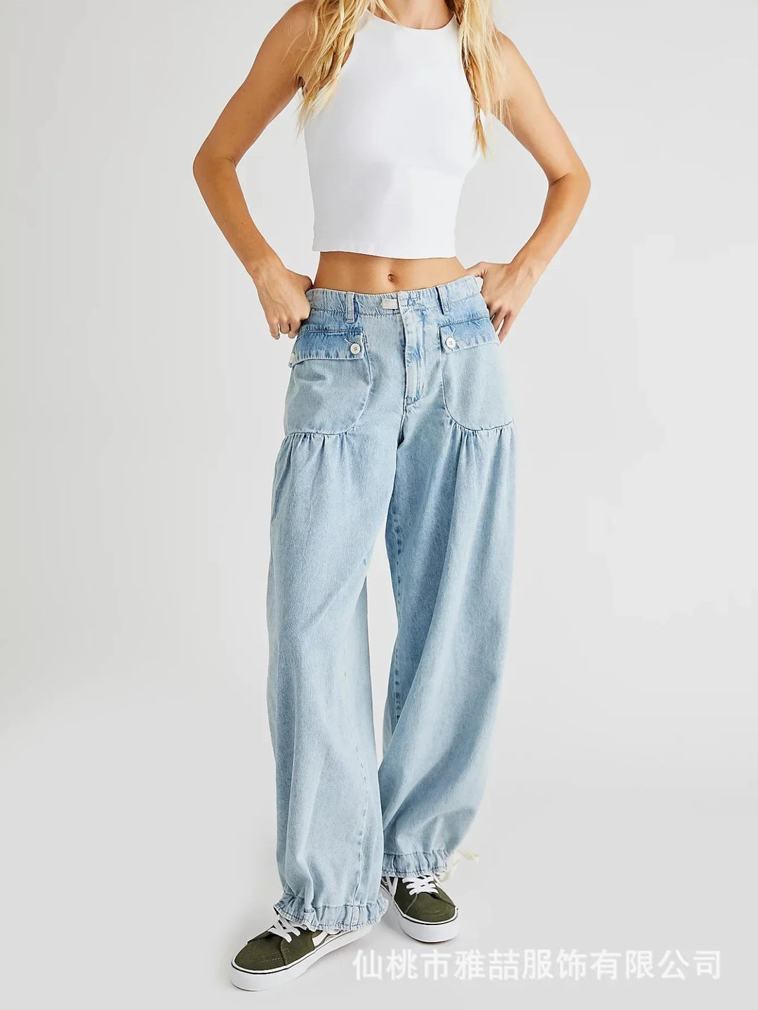 Silvia Mid Rise Wide Leg Jeans