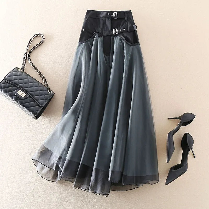 Elena Tulle A-Line Maxi Skirt