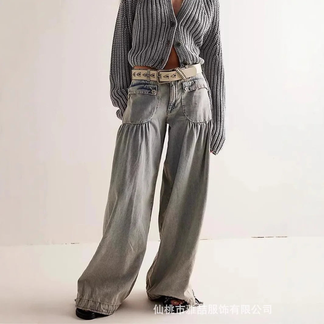 Silvia Mid Rise Wide Leg Jeans