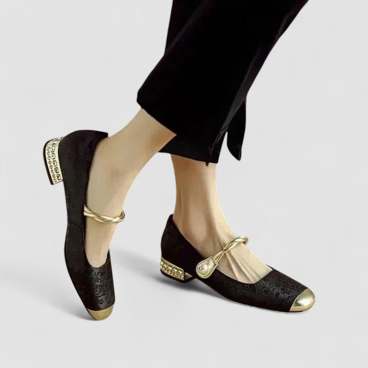 Scarlet | Chrystahh Orthopedic Mary Jane Shoe with Low Block Heel