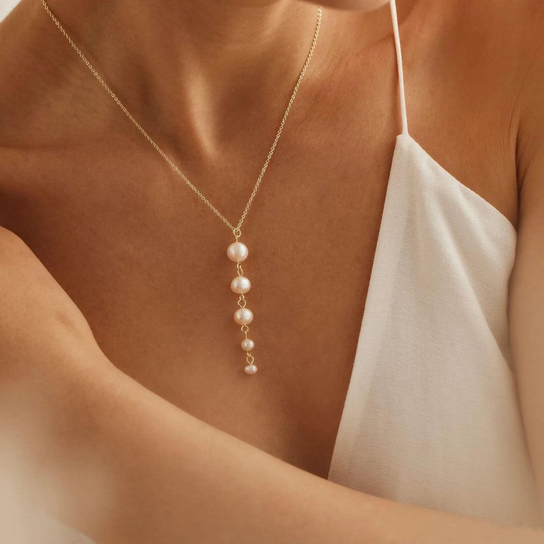 Roselle Pearl Necklace