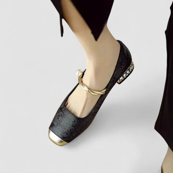 Scarlet | Chrystahh Orthopedic Mary Jane Shoe with Low Block Heel