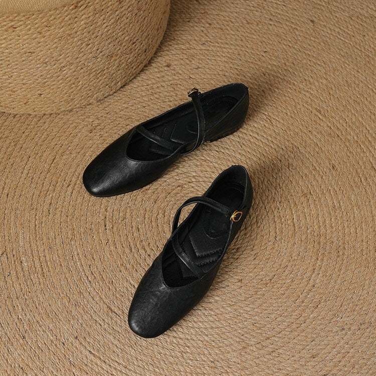 Elora Leather Flats
